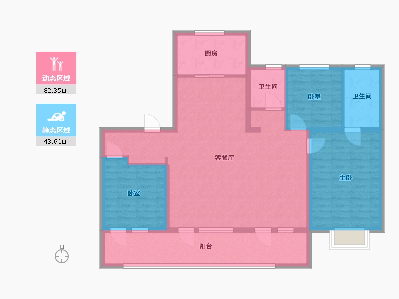 山东省-枣庄市-秀地文昌嘉苑·璟苑-113.62-户型库-动静分区