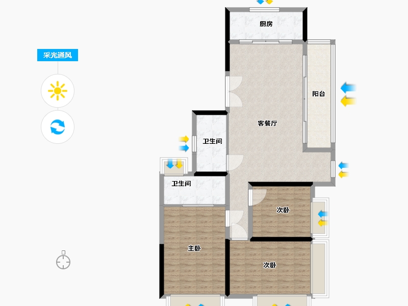 湖北省-武汉市-国铁城投国樾滨江-114.41-户型库-采光通风