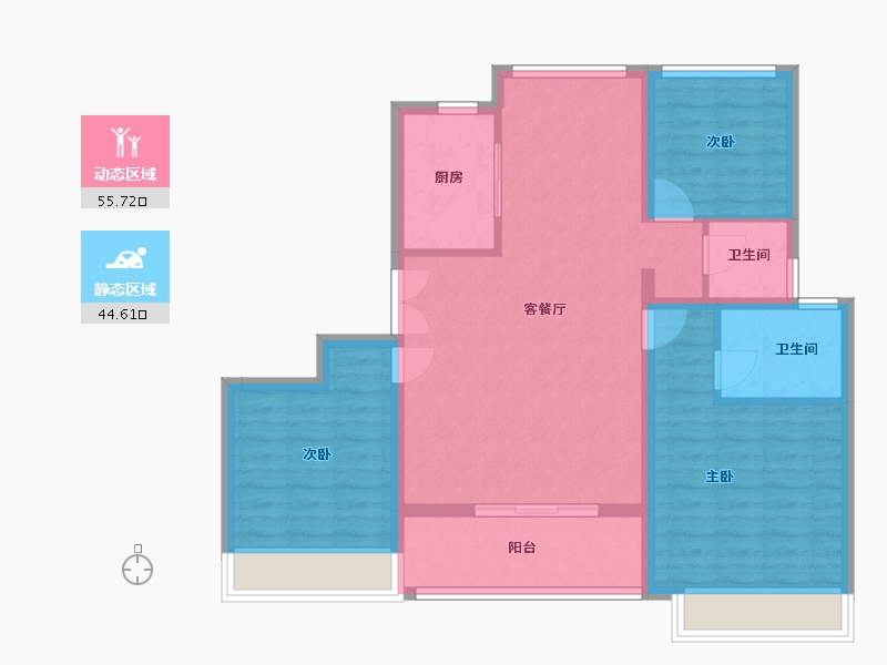 安徽省-黄山市-嘉源未来里-90.12-户型库-动静分区