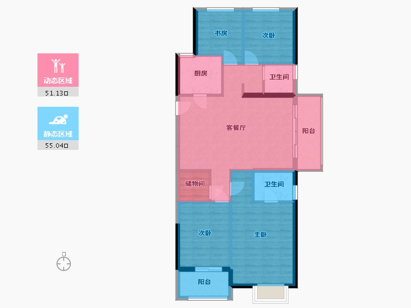 浙江省-温州市-首开中庚香开万里-112.80-户型库-动静分区