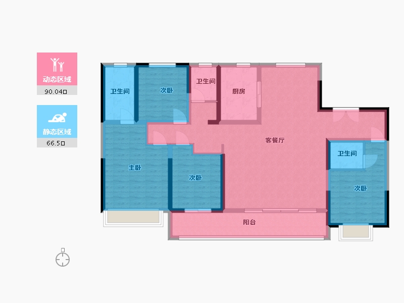 河南省-新乡市-通派昌建牧云台-140.80-户型库-动静分区