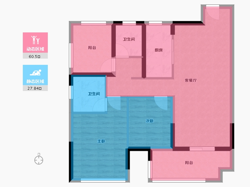 江苏省-镇江市-金地中海时光里-78.40-户型库-动静分区