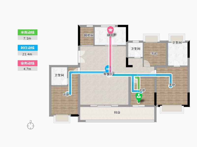 江苏省-南通市-仁恒紫琅世纪-148.00-户型库-动静线