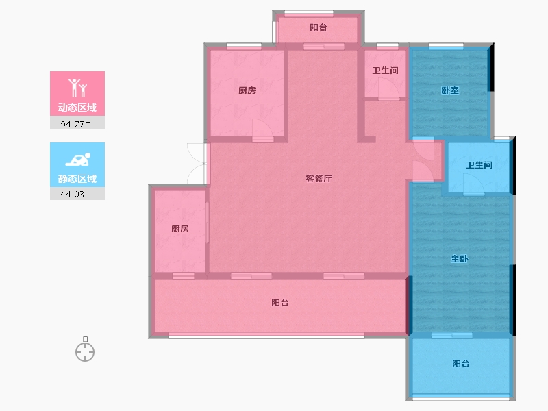 湖北省-恩施土家族苗族自治州-青云天序-125.04-户型库-动静分区