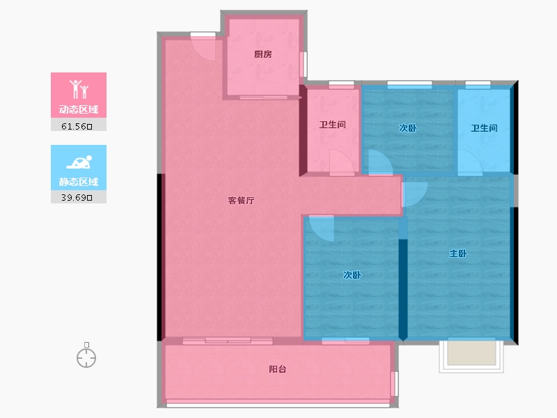 福建省-漳州市-励欧南湖一号-92.00-户型库-动静分区