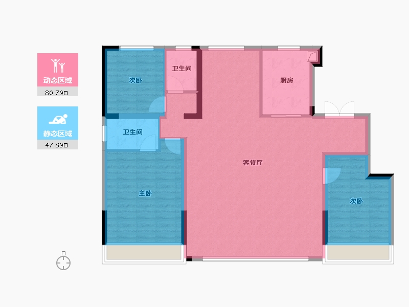 浙江省-丽水市-绿城·湖境云庐-117.20-户型库-动静分区