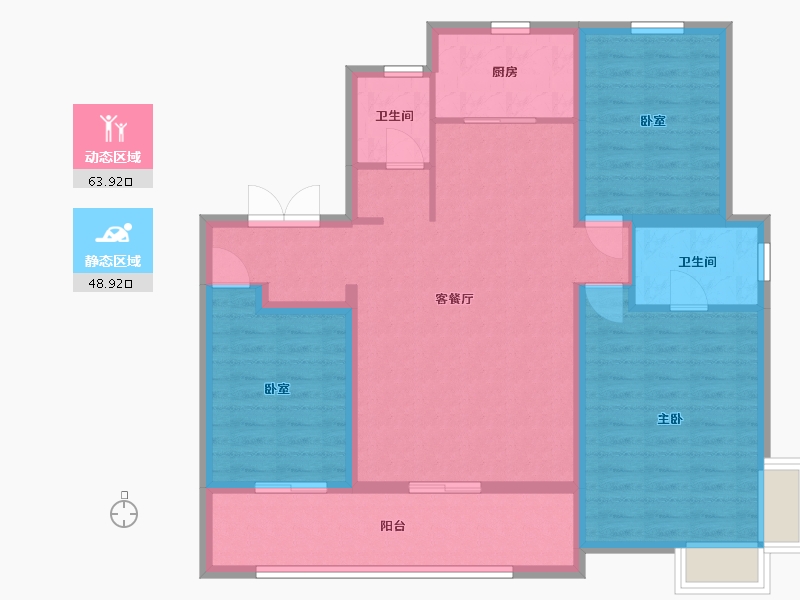 河北省-石家庄市-城发投·云澜悦府（华药北项目)-101.28-户型库-动静分区