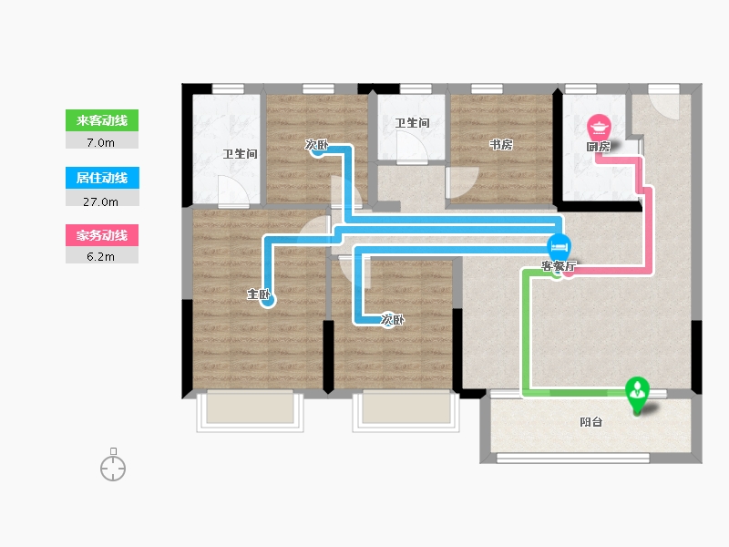 浙江省-绍兴市-星澜城-94.18-户型库-动静线