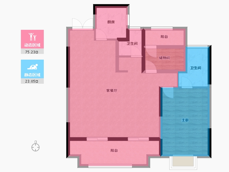 安徽省-滁州市-徽盐璟著-87.85-户型库-动静分区