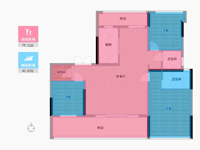 湖北省-恩施土家族苗族自治州-青云天序-106.13-户型库-动静分区