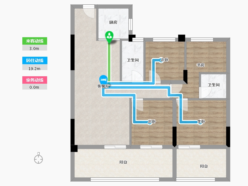 贵州省-毕节市-公园1号-87.96-户型库-动静线