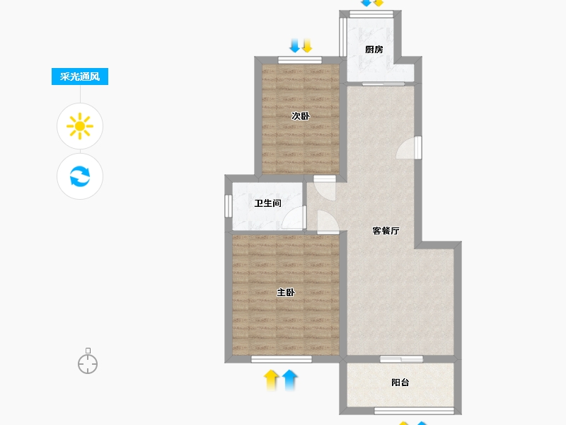 江西省-上饶市-金山社区开放式小区-70.06-户型库-采光通风