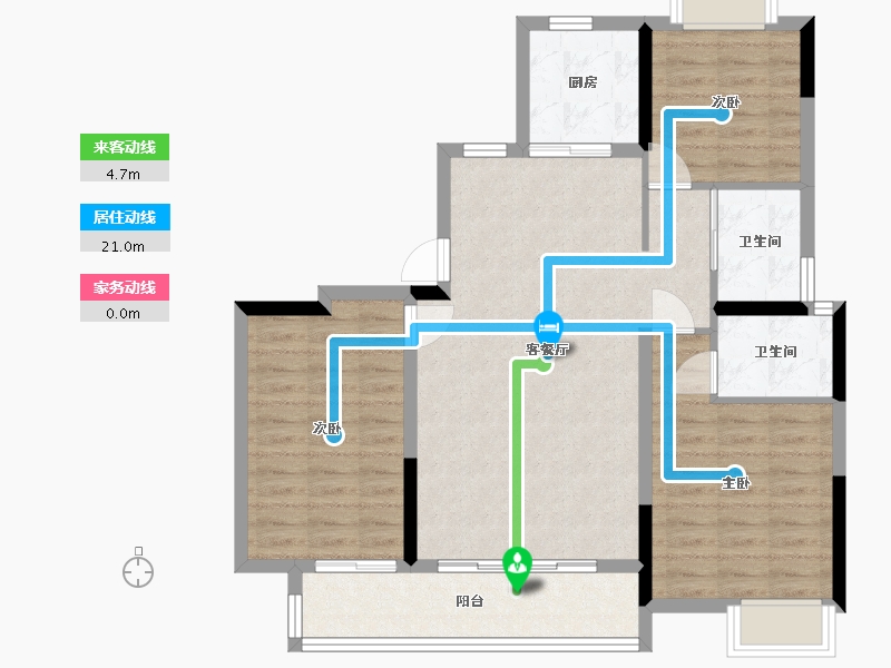 江西省-宜春市-宝梁城-89.52-户型库-动静线