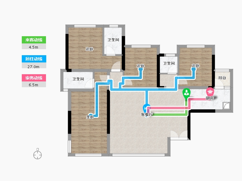 四川省-广安市-和喜·域峰（邻水）-107.15-户型库-动静线