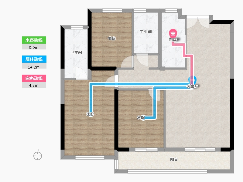 湖北省-武汉市-国铁城投国樾滨江-102.63-户型库-动静线