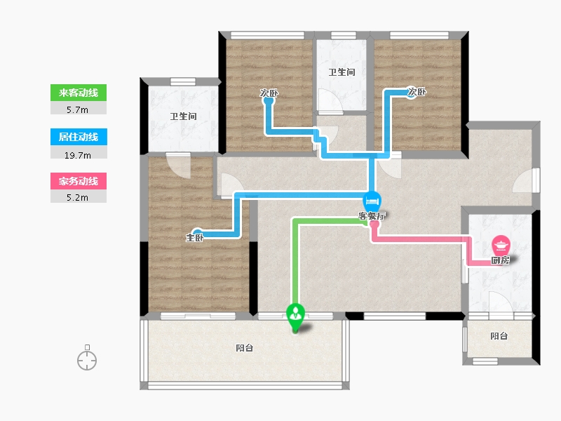 四川省-成都市-明信·天府壹号-106.40-户型库-动静线