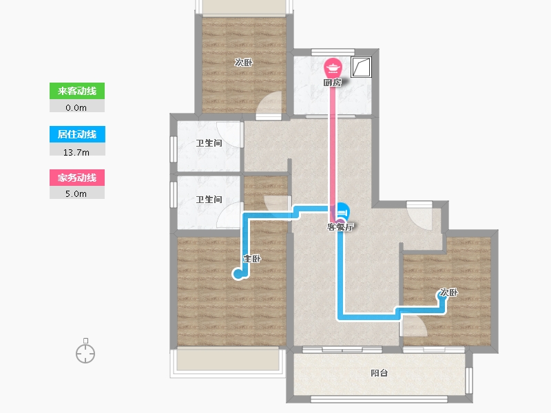 江苏省-徐州市-恒华天玺-92.00-户型库-动静线