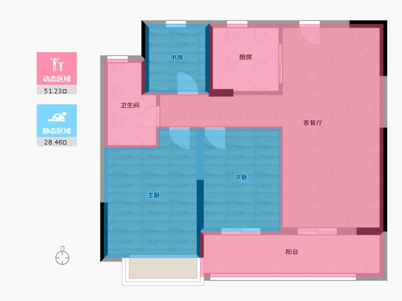 浙江省-湖州市-星悦里-71.20-户型库-动静分区