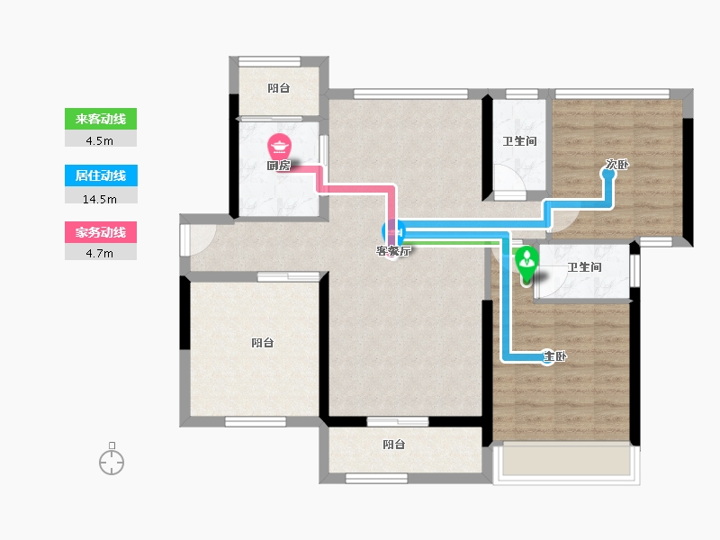 广东省-湛江市-阅海华府-88.22-户型库-动静线