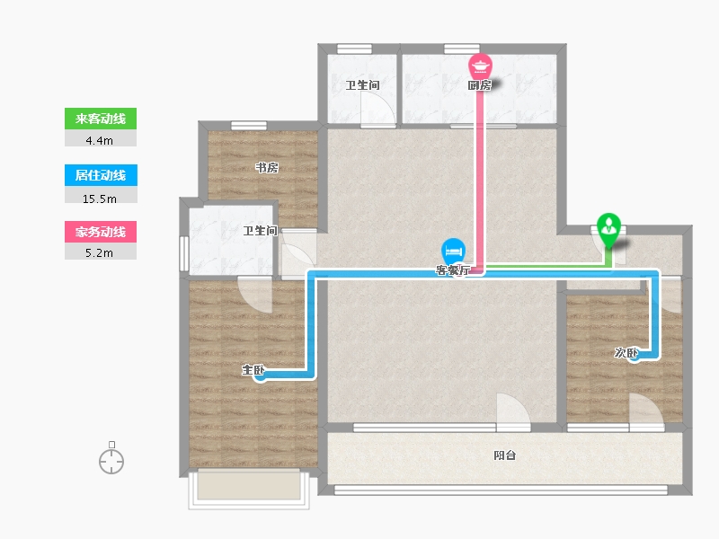 山东省-枣庄市-秀地文昌嘉苑·璟苑-114.40-户型库-动静线