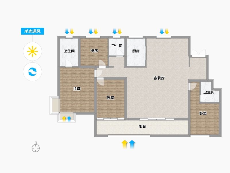 河北省-石家庄市-城发投·云澜悦府（华药北项目)-152.39-户型库-采光通风