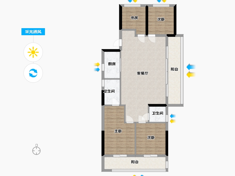 浙江省-温州市-南洋未来社区-101.50-户型库-采光通风