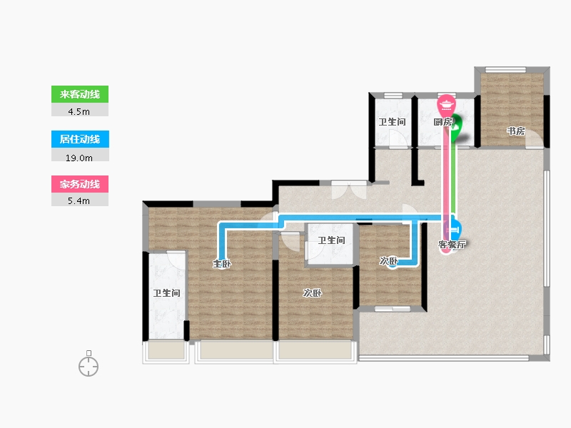 浙江省-温州市-滨江壹号-140.00-户型库-动静线