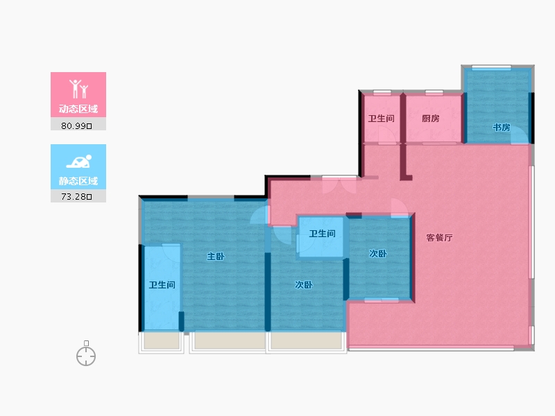 浙江省-温州市-滨江壹号-140.00-户型库-动静分区