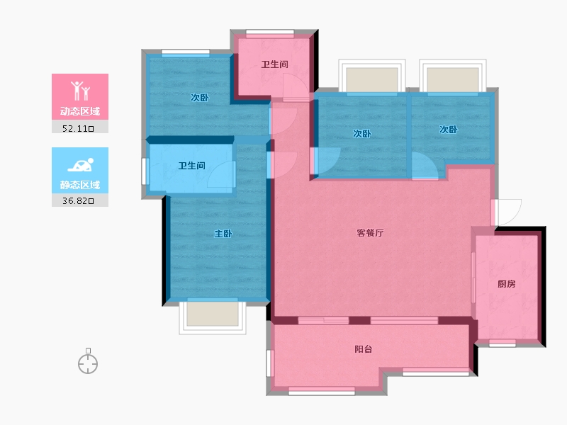 广东省-湛江市-芸樾府-78.29-户型库-动静分区