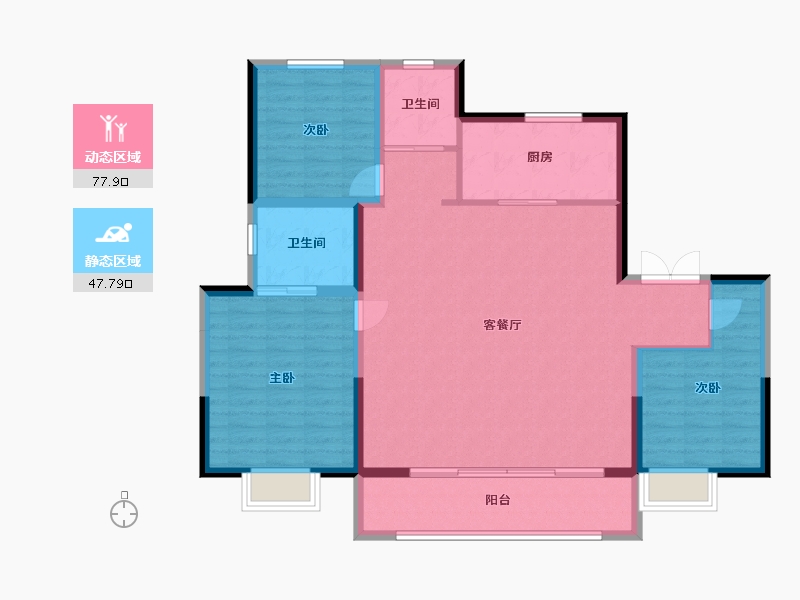 河南省-新乡市-通派昌建牧云台-114.74-户型库-动静分区