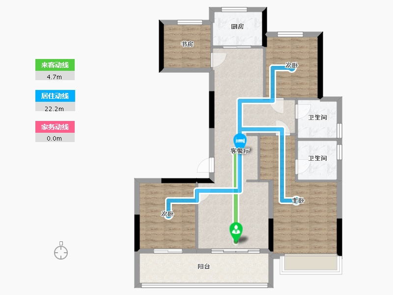 浙江省-湖州市-星悦里-101.64-户型库-动静线