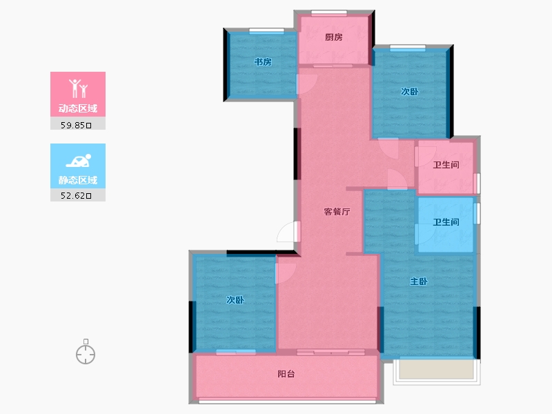 浙江省-湖州市-星悦里-101.64-户型库-动静分区