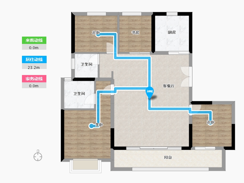 浙江省-宁波市-姚玖湾-112.00-户型库-动静线