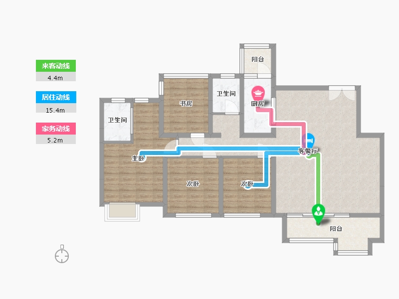 四川省-泸州市-绿地城-111.07-户型库-动静线