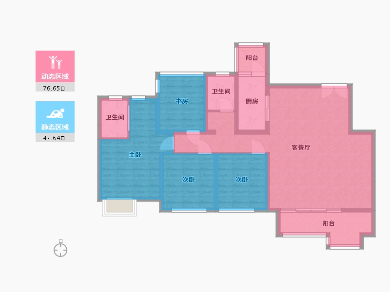 四川省-泸州市-绿地城-111.07-户型库-动静分区