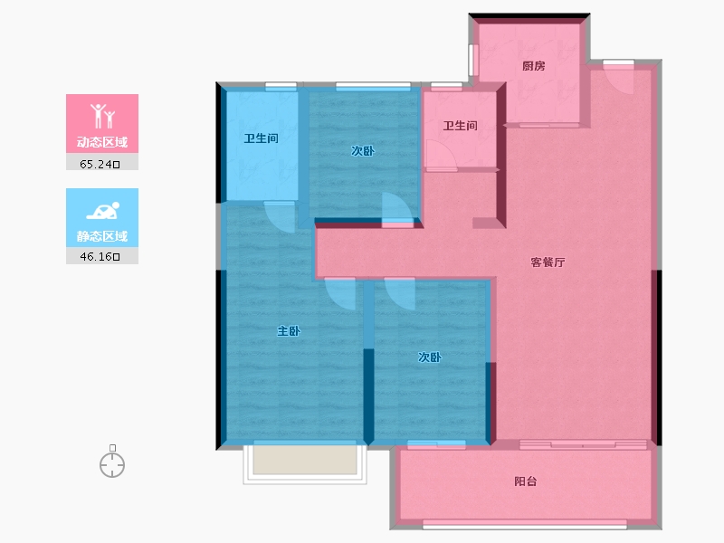 河北省-邯郸市-邯钢东湖森林（绿苑）-100.00-户型库-动静分区