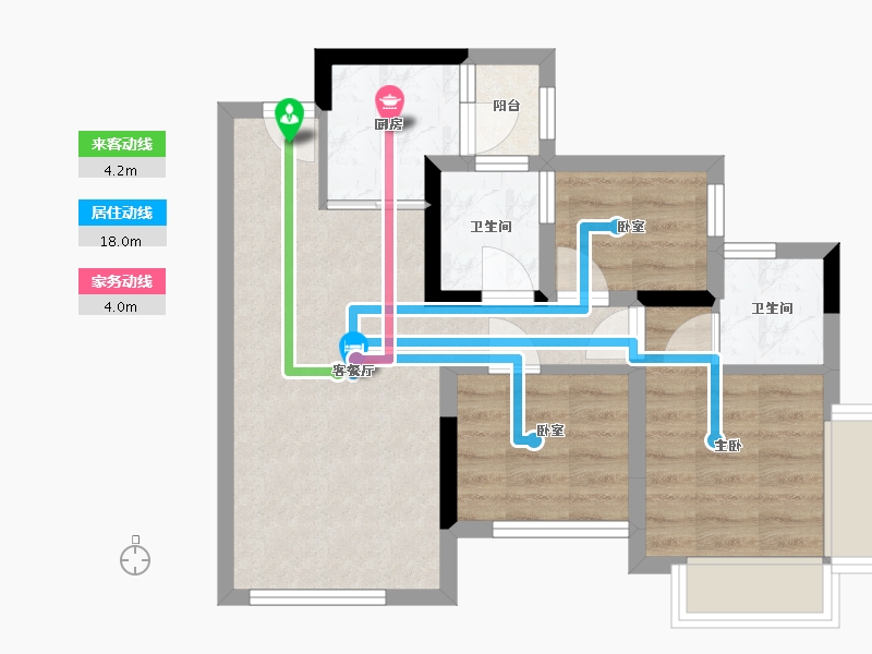 四川省-眉山市-凤鸣朝阳一期-52.57-户型库-动静线