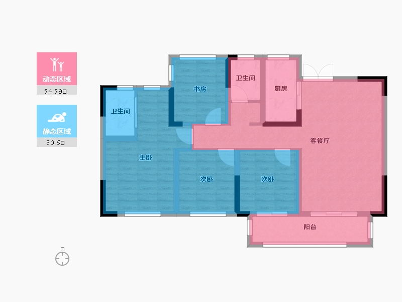 四川省-泸州市-绿地城-93.52-户型库-动静分区