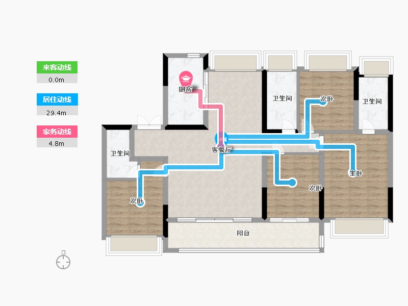 江苏省-扬州市-蝶湖院-114.39-户型库-动静线