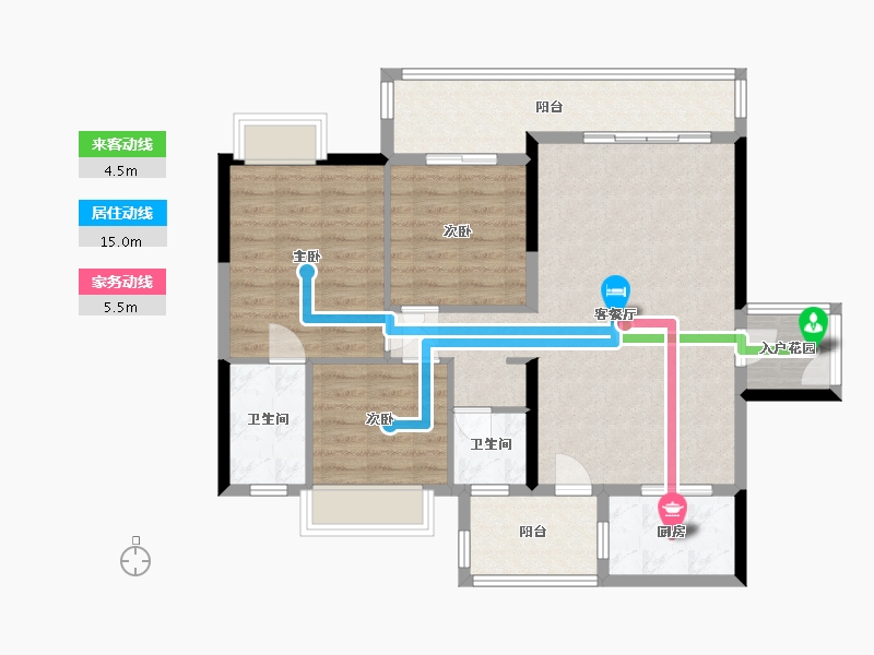 广东省-韶关市-竹林华府-94.28-户型库-动静线