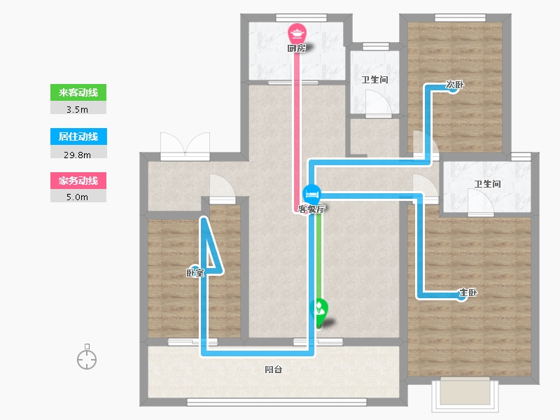 河北省-石家庄市-城发投·云澜悦府（华药北项目)-103.76-户型库-动静线