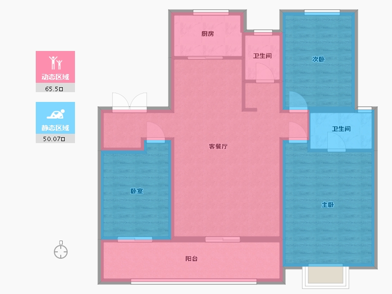 河北省-石家庄市-城发投·云澜悦府（华药北项目)-103.76-户型库-动静分区