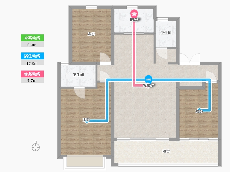 河北省-石家庄市-城发投·云澜悦府（华药北项目)-105.17-户型库-动静线