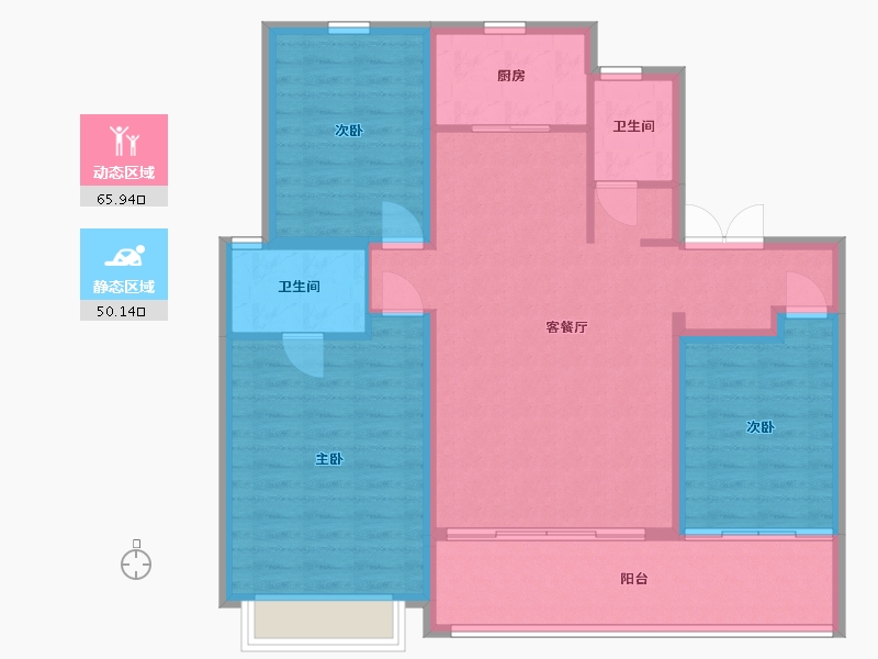 河北省-石家庄市-城发投·云澜悦府（华药北项目)-105.17-户型库-动静分区