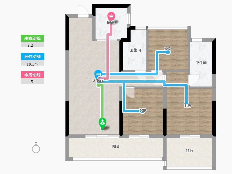 浙江省-温州市-南洋未来社区-84.00-户型库-动静线