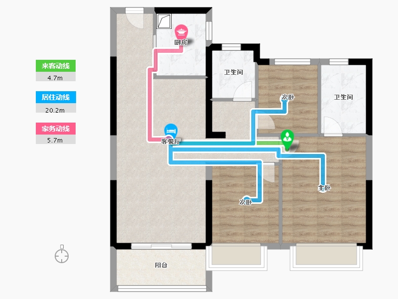 浙江省-温州市-云起春晖-79.20-户型库-动静线