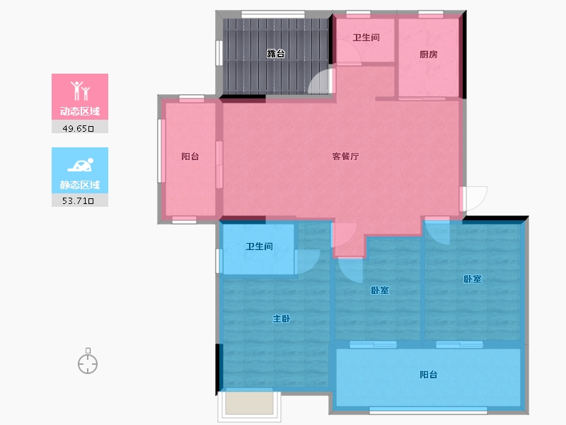 贵州省-毕节市-公园1号-101.74-户型库-动静分区