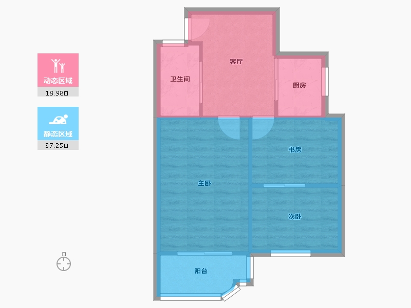 上海-上海市-绿梅三村-48.38-户型库-动静分区