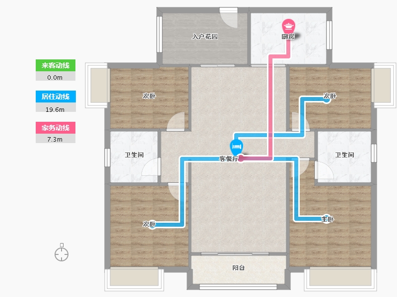 广东省-珠海市-怡泰雅苑-125.00-户型库-动静线