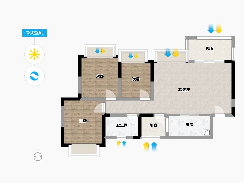 四川省-成都市-成都融创文旅城-81.29-户型库-采光通风